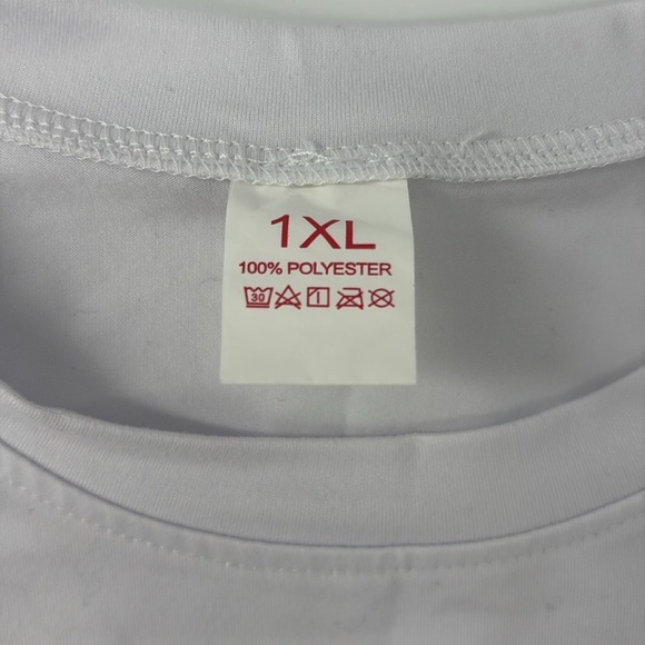 White Graphic T-Shirt 1X - Picture 3 of 3